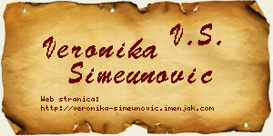 Veronika Simeunović vizit kartica